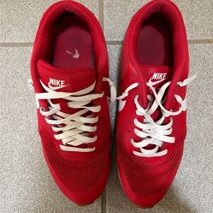 Nike Vibrant Red Athletic Shoes with White Accents